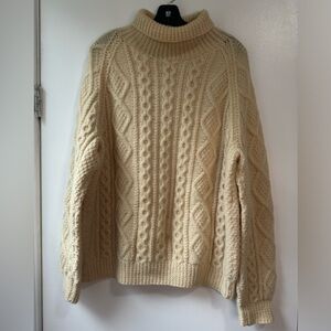 Irish Wool Cable Knit Vintage Sz M